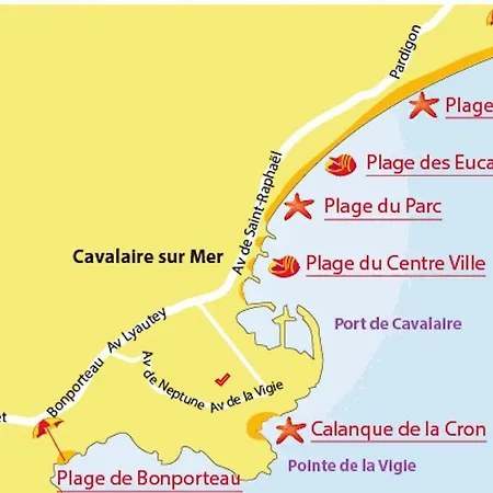 شقة Sette B Locations T1 Bas كافالير سور مير